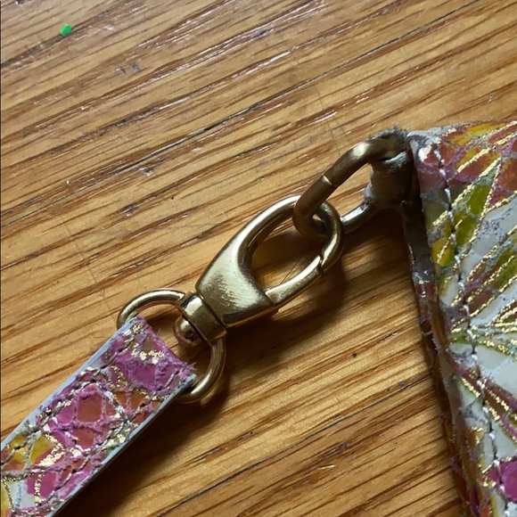 Gold Floral Hobo Wristlet/Wallet - Picture 3 of 8